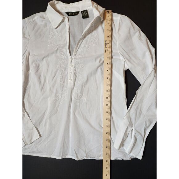Eddie Bauer White Button Blouse Women’s Petite Small - Picture 5 of 7